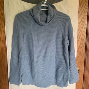 Kenneth Cole Reaction Sweater, knit blue turtleneck, size medium
